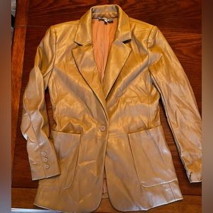Soft faux tan blazer